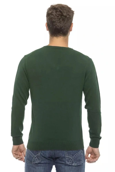 Shop Conte Of Florence Elegant Green V-neck Men's Men's Sweater