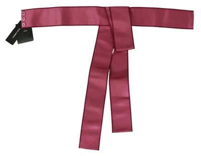 Shop Dolce & Gabbana Elegant Pink Silk Wide Waist Women's Belt
