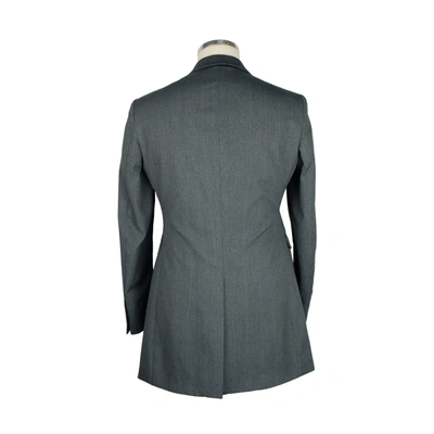 Shop Emilio Romanelli Elegant Gray Wool Blend Men's Short Men's Coat