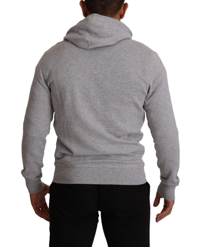 Shop Hackett Elegant  Full Zip Hooded Men's Sweater In Gray