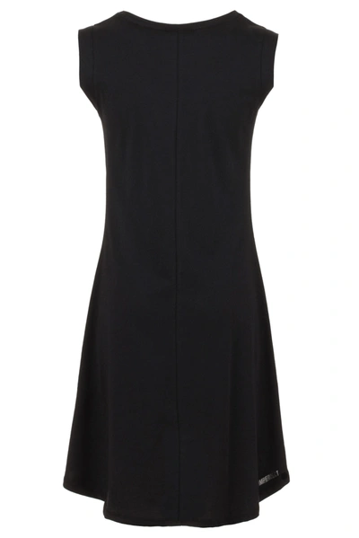 Shop Imperfect Elegant Black Logo Cotton Women's Dress