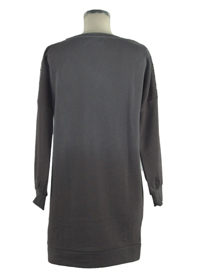 Shop Imperfect Chic Long Sleeve Sweatshirt Dress In Women's Gray