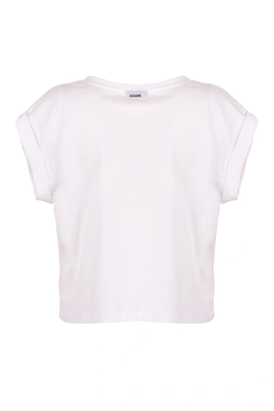 Shop Imperfect Chic White Cotton Tee With Brass Women's Accents
