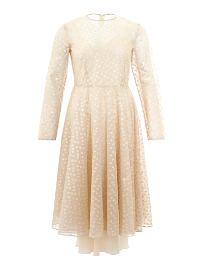 Shop Lardini Ivory Elegance: Embellished Tulle Women's Dress In White