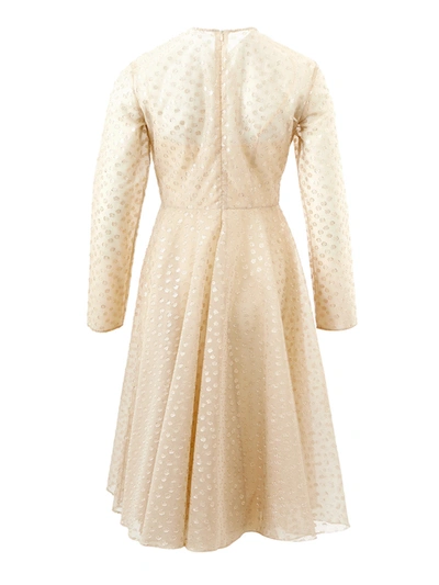 Shop Lardini Ivory Elegance: Embellished Tulle Women's Dress In White
