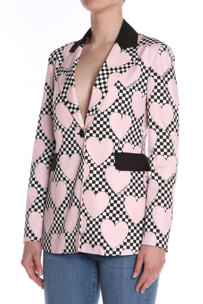 Shop Love Moschino Chic Pink Jacket With Contrasting Women's Details