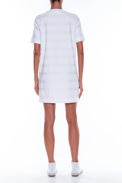 Shop Love Moschino Chic Logo Print Cotton T-shirt Women's Dress In White