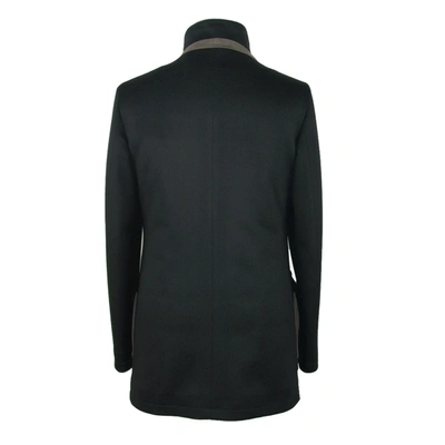 Shop Made In Italy Black Wool Vergine Men's Jacket