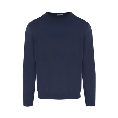 Shop Malo Elegant Cashmere Roundneck Sweater In Chic Men's Blue