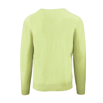 Shop Malo Elegant Yellow Cashmere V-neck Men's Sweater