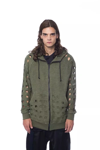 Shop Nicolo Tonetto Oversized Hooded Fleece - Army Zip Men's Comfort
