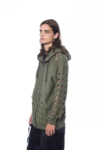 Shop Nicolo Tonetto Oversized Hooded Fleece - Army Zip Men's Comfort