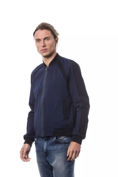 Shop Verri Sleek Blue Bomber Jacket - Tailored Men's Fit