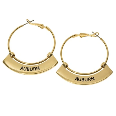 Shop Shelby & Grace Auburn Tigers Weller Gold Hoop Earrings