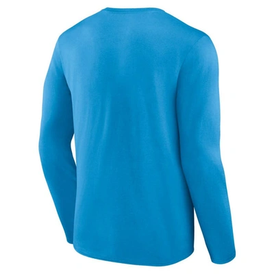 Shop Fanatics Branded Blue Carolina Panthers Big & Tall Wordmark Long Sleeve T-shirt