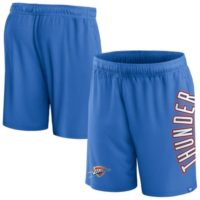 Shop Fanatics Branded Blue Oklahoma City Thunder Post Up Mesh Shorts