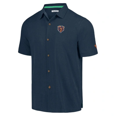 Shop Tommy Bahama Navy Chicago Bears Tidal Kickoff Camp Button-up Shirt