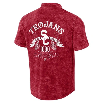 Shop Darius Rucker Collection By Fanatics Cardinal Usc Trojans Team Color Button-up Shirt