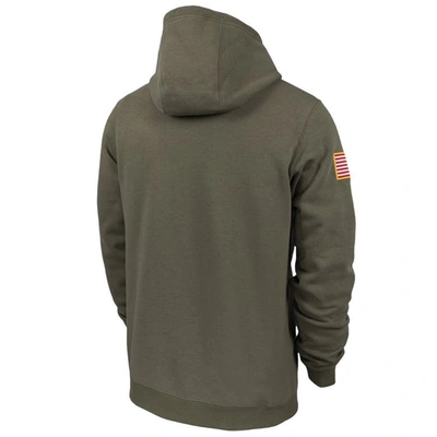 Shop Jordan Brand Olive Michigan Wolverines Military Pack Club Fleece Pullover Hoodie