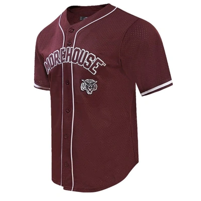 Shop Pro Standard Maroon Morehouse Maroon Tigers Homecoming Mesh Button-down Shirt
