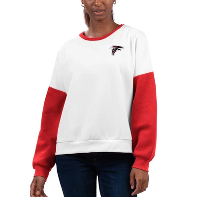 Shop G-iii 4her By Carl Banks White Atlanta Falcons A-game Pullover Sweatshirt