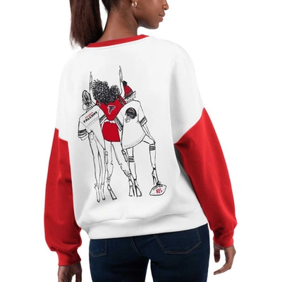 Shop G-iii 4her By Carl Banks White Atlanta Falcons A-game Pullover Sweatshirt