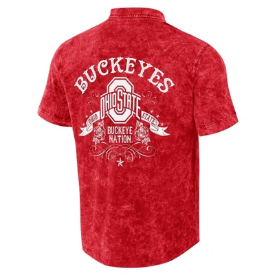 Shop Darius Rucker Collection By Fanatics Scarlet Ohio State Buckeyes Team Color Button-up Shirt