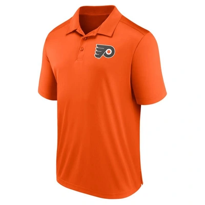 Shop Fanatics Branded  Orange Philadelphia Flyers Left Side Block Polo