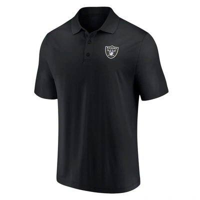 Shop Fanatics Branded Black Las Vegas Raiders Component Polo