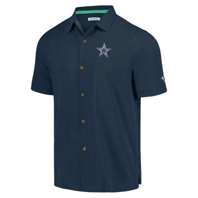 Tommy Bahama Navy Dallas Cowboys Tidal Kickoff Camp Button-up Shirt In Navy
