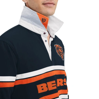 Shop Tommy Hilfiger Navy Chicago Bears Cory Varsity Rugby Long Sleeve T-shirt