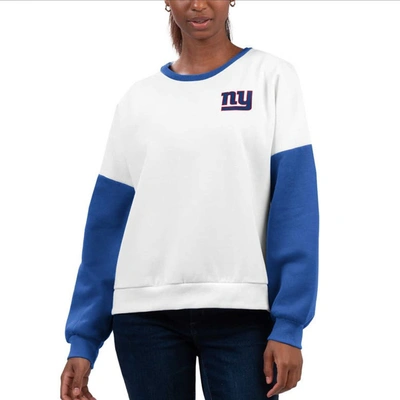 Shop G-iii 4her By Carl Banks White New York Giants A-game Pullover Sweatshirt