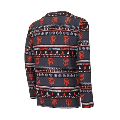 Shop Concepts Sport Black San Francisco Giants Knit Ugly Sweater Long Sleeve Top & Pants Set