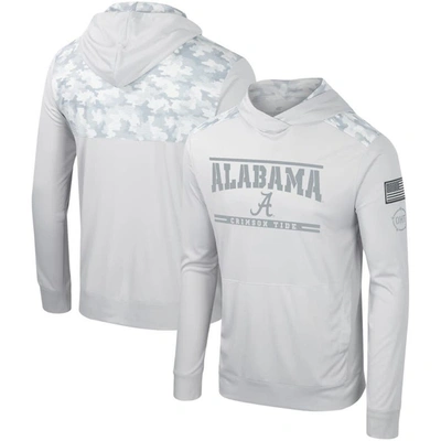 Shop Colosseum Gray Alabama Crimson Tide Oht Military Appreciation Long Sleeve Hoodie T-shirt
