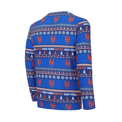 Concepts Sport Men's  Royal New York Mets Knit Ugly Sweater Long Sleeve Top And Pants Set In Royal