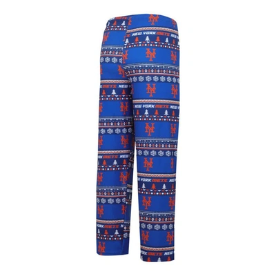 Concepts Sport Men's  Royal New York Mets Knit Ugly Sweater Long Sleeve Top And Pants Set In Royal