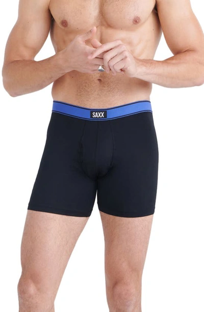 Shop Saxx 3-pack Relaxed Fit Boxer Briefs In Silver Lake/ Cherry/ Blue