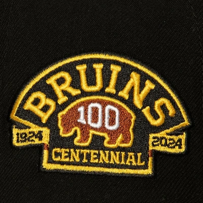 Shop Mitchell & Ness Black/ Boston Bruins 100th Anniversary Collection  Snapback Hat