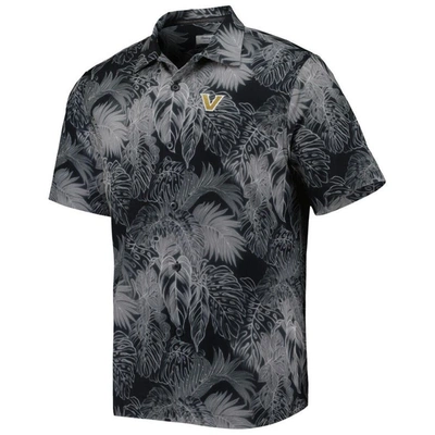 Shop Tommy Bahama Black Vanderbilt Commodores Coast Luminescent Fronds Islandzone Button-up Camp Shirt
