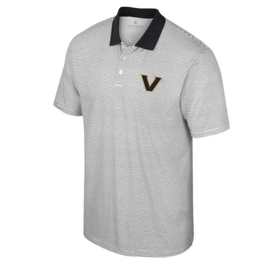 Shop Colosseum White Vanderbilt Commodores Print Stripe Polo