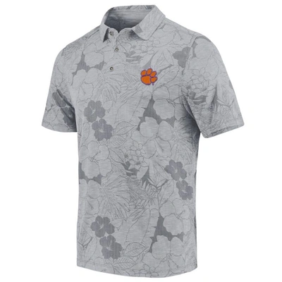 Shop Tommy Bahama Gray Clemson Tigers Miramar Blooms Polo