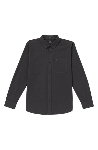 Shop Volcom Date Knight Classic Fit Button-up Shirt In Stealth