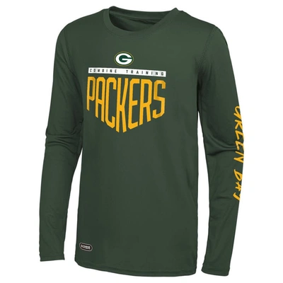 Shop Outerstuff Green Green Bay Packers Impact Long Sleeve T-shirt