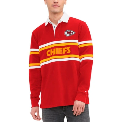 Shop Tommy Hilfiger Red Kansas City Chiefs Cory Varsity Rugby Long Sleeve T-shirt