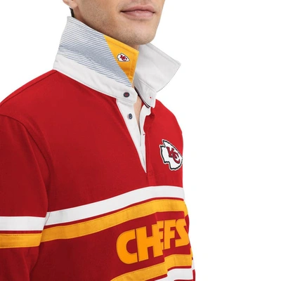 Shop Tommy Hilfiger Red Kansas City Chiefs Cory Varsity Rugby Long Sleeve T-shirt