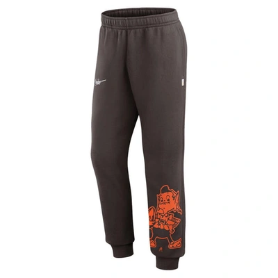 Shop Nike Brown Cleveland Browns Logo Crop Joggers