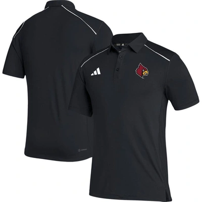 Shop Adidas Originals Adidas Black Louisville Cardinals Coaches Aeroready Polo