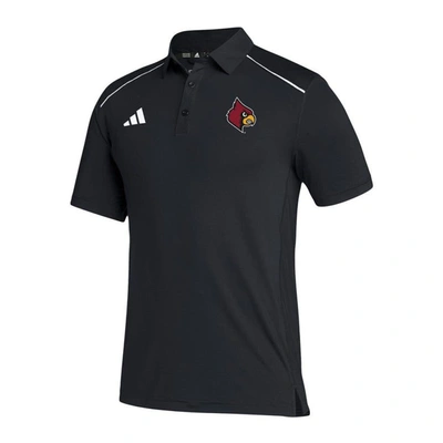 Shop Adidas Originals Adidas Black Louisville Cardinals Coaches Aeroready Polo