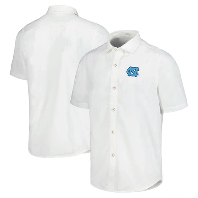 Shop Tommy Bahama White North Carolina Tar Heels Coconut Point Palm Vista Islandzone Camp Button-up Shirt