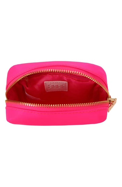 Bloc Bags Mini Lightening Bolt Cosmetics Bag In Hot Pink